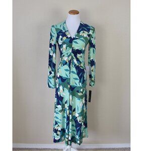 Maggy London NEMA Floral Ruched Midi Dress NEW - 2
